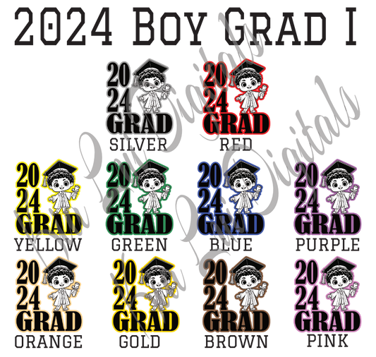 Decorative 2024 Boy Colorful Graduation I Plastic Cups - With Lids - Kia Lui Media