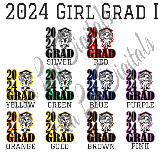 Decorative 2024 Girl Colorful Graduation II Plastic Cups - With Lids - Kia Lui Media