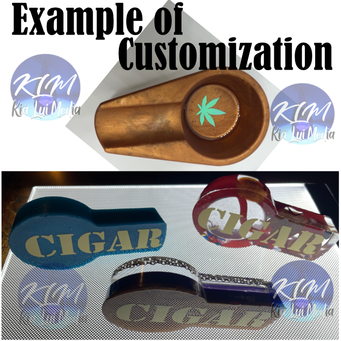 Cigar Ashtrays - Straight Bottom - Personalized - Kia Lui Media